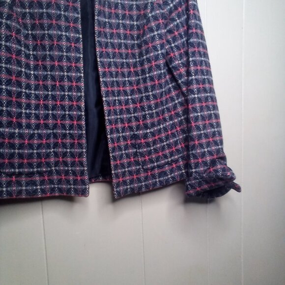 Pendleton Blazer Jacket 4 Wool Cashmere Lined Black Red - Picture 9 of 14